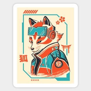 Cyber Kitsune Sticker